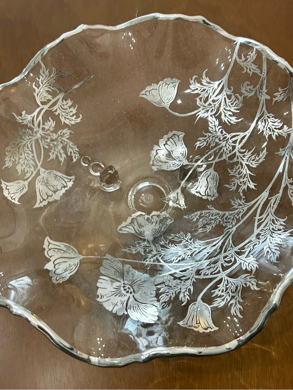 Silver City Glass Company Flanders Poppy Footed Plate